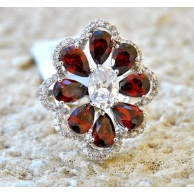 Garnet Cocktail Ring